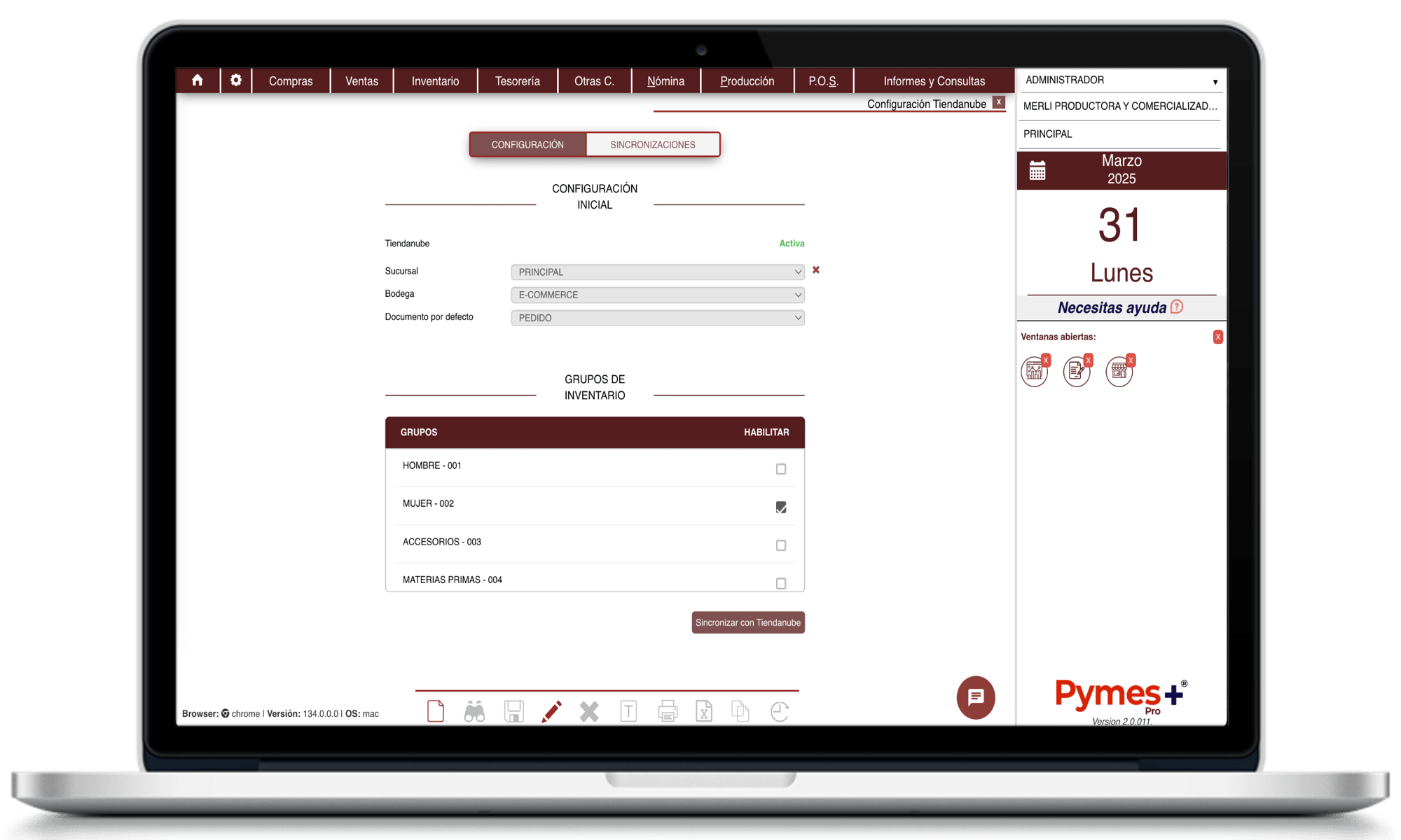 Configuracion Tiendanube