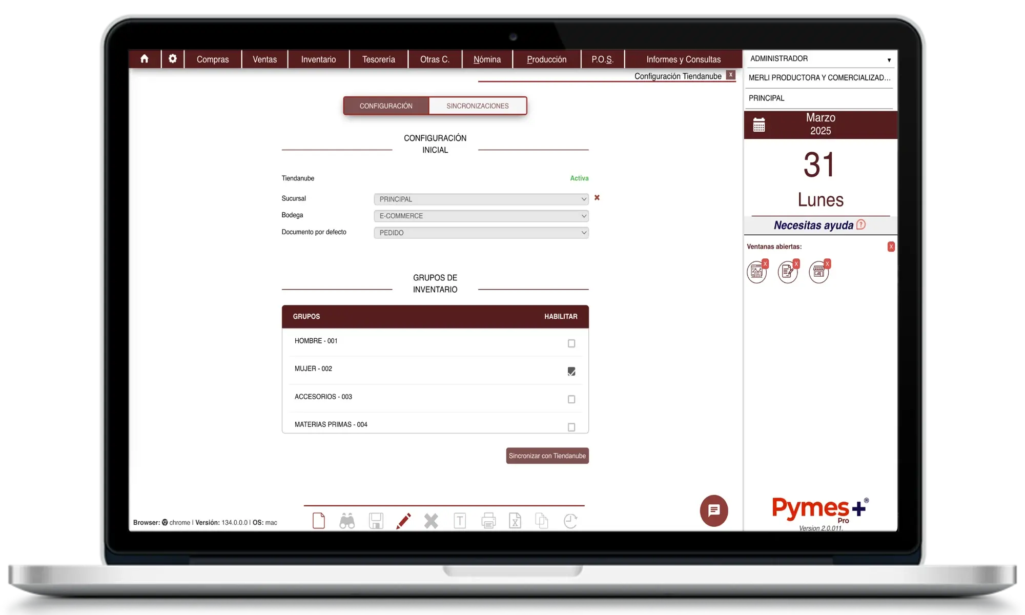 Configuracion Tiendanube