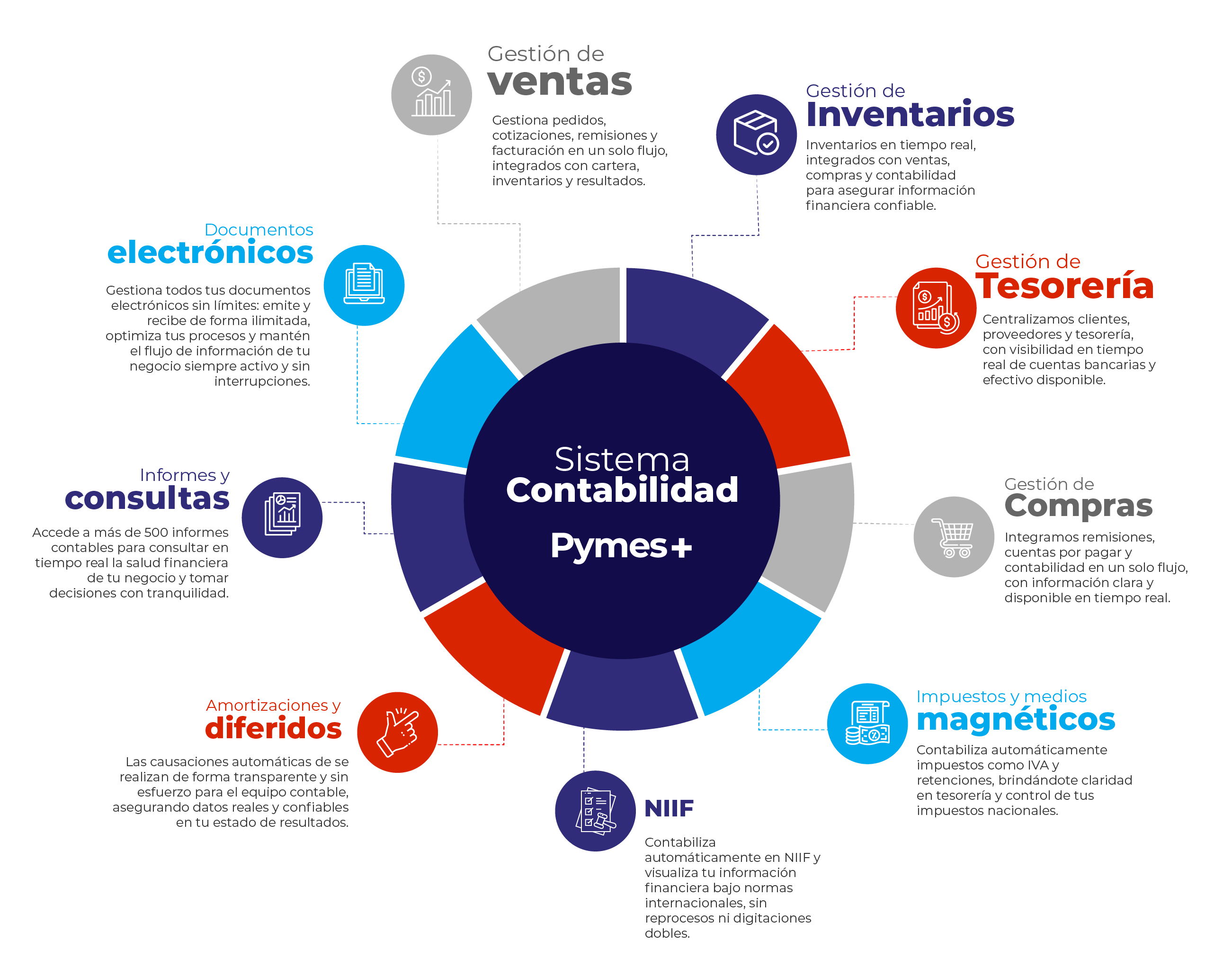 Gráfico Sistema Contabilidad Pymes+