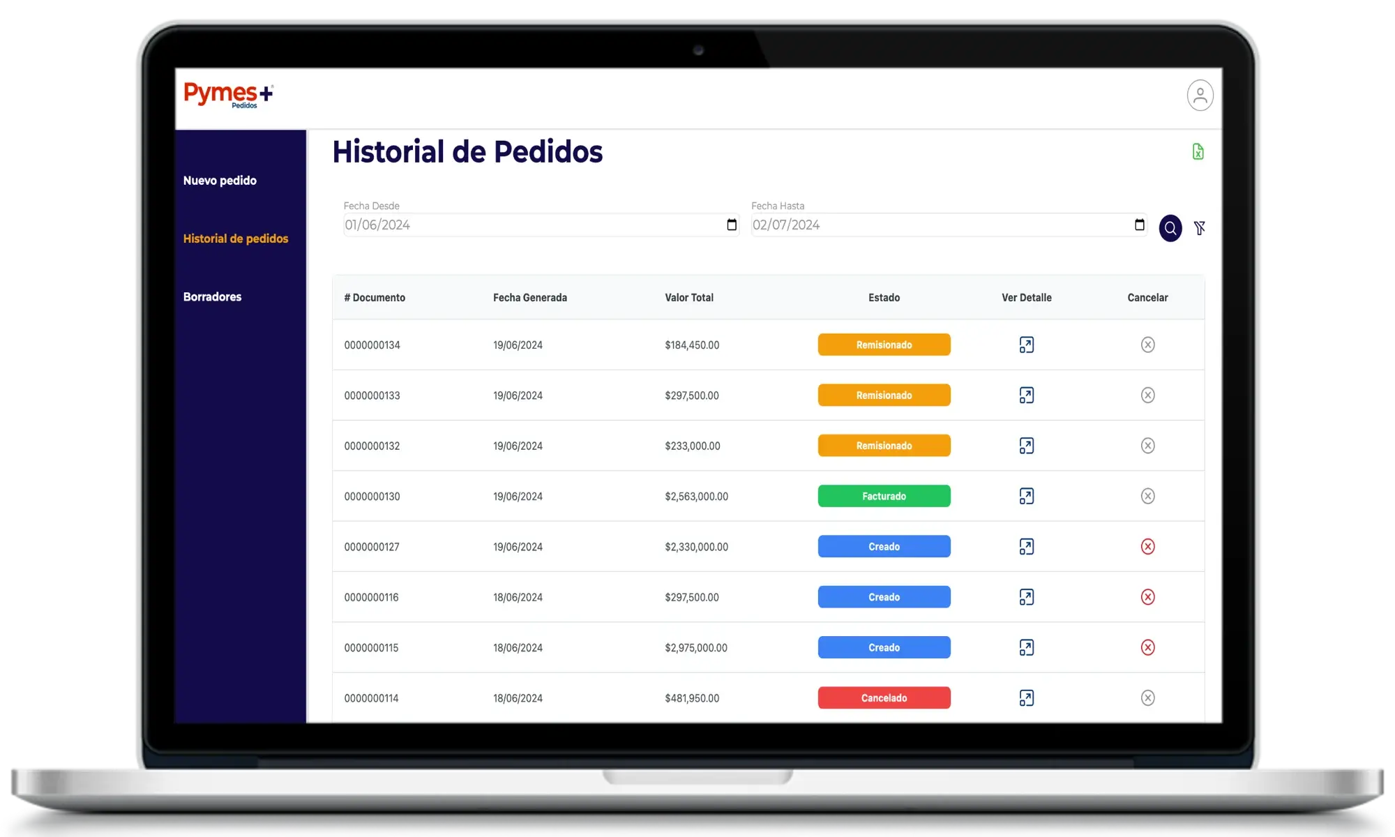 Historial pedidos cliente-1